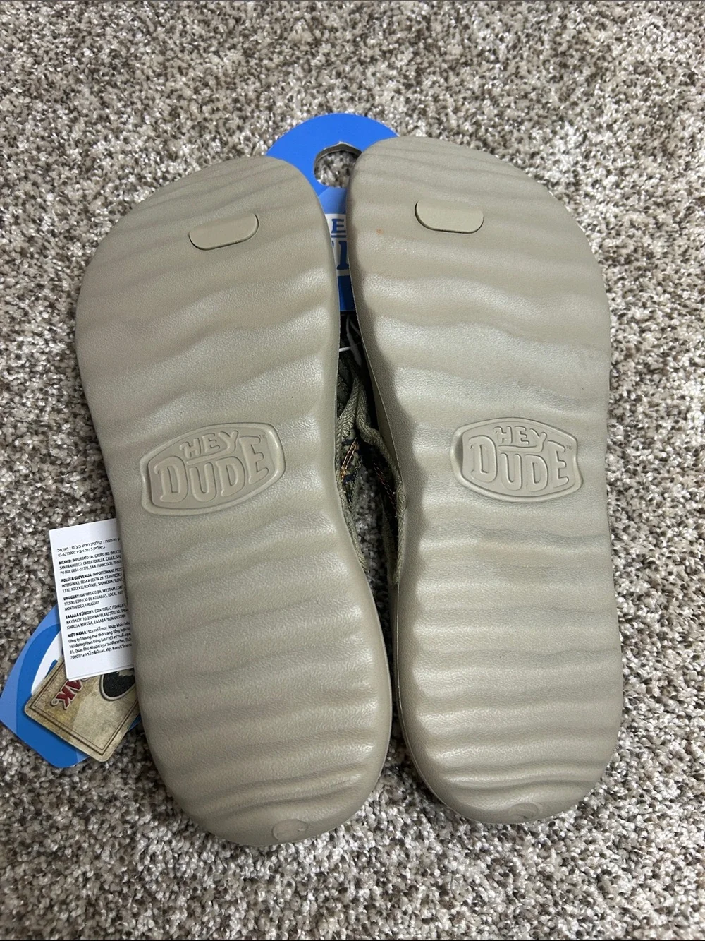 NWT Hey Dude Myers Mossy Oak Thong Sandals Men 9 Camo Comfort Flip Flops Summer
